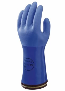 SHOWA 495 Kältebeständige Schutzhandschuhe Mit Schutz Vor Chemikalien (10 Paare In Paket), Blau