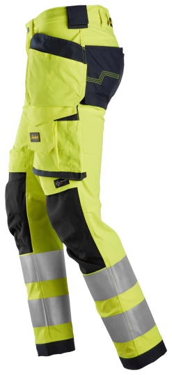 Snickers 6243 Warnschutz-Stretchhose (High-Vis Kl. 2) Mit Holstertaschen, Reguläre Größe, Gelb-Blau -Arbeitsschutzkleidung Geschäft 01ACA488 2023 A0C5 6904 7C6262174031