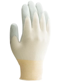 SHOWA AO520 ESD-Arbeitshandschuhe Mit Beschichtung Aus Polyurethan (10 Paare In Paket), Grau-Weiss