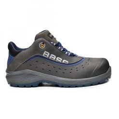BASE B0884 - Be-Light S1P SRC SICHERHEITSHALBSCHUHE AUS MIKROFASER, METALLFREI, Grau-Blau