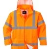 Portwest H440 - Warnschutz-Parka Jacke Mit Reflexstreifen, Wasserdicht, Atmungsaktiv, Orange