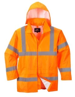 Portwest H440 - Warnschutz-Parka Jacke Mit Reflexstreifen, Wasserdicht, Atmungsaktiv, Orange