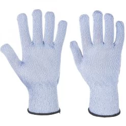 Portwest A655 - Sabre-Lite Schnittschutzhandschuhe Ohne Beschichtung, Schnittfestigkeit D, 13G (12 Paare In Paket), Grau