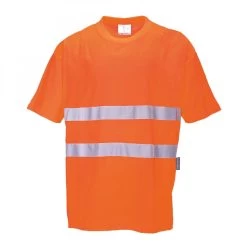 Portwest S172 - Warnschutz T-Shirt Aus Atmungsaktivem Material, Reflektierend, Orange