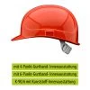 VOSS HELME Elektriker Helm Aus Polyethylen - Mit 4-Punkt-Gurtband-Innenausstattung, Karminrot