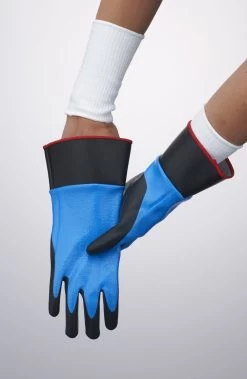 Showa S-TEX 377 SC Schnittschutzhandschuhe Mit Beschichtung Aus Nitrilschaum, Schnittschutz Klasse D, 13G, Hitzebeständig (5 Paare In Paket), Grau-blau -Arbeitsschutzkleidung Geschäft 15A34C58 2B47 D6C6 A66B 597BCF722203