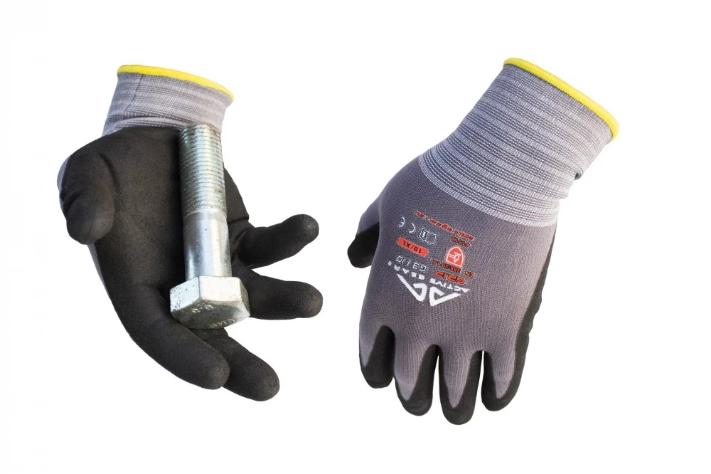 Active Gear Active GRIP G3110 Arbeitshandschuhe Aus Nylon Und Spandex Mit Beschichtung Aus Nitril Und Sandnitril (120 Paare In Karton), Schwarz-Grau 7 Active Gear Active GRIP G3110 Arbeitshandschuhe Aus Nylon Und Spandex Mit Beschichtung Aus Nitril Und Sandnitril (120 Paare In Karton), Schwarz-Grau – Bild 5