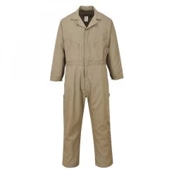 Portwest C812 - Dubai Arbeits Overall Aus Baumwolle Mit Elastischer Rückenfalte (5 Stücke), Reguläre Größe, Khaki