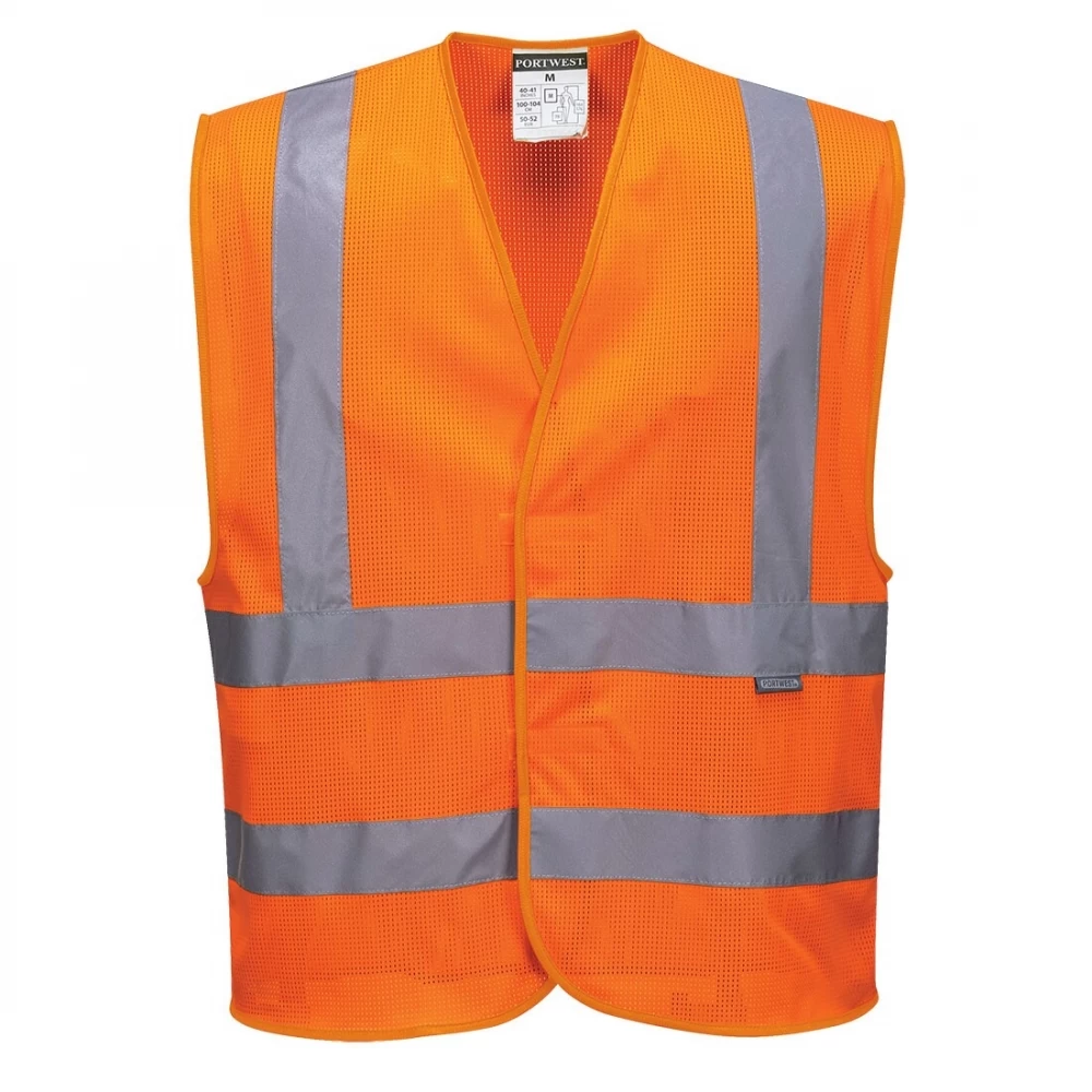 Portwest C370 - Warnschutz-Weste Mit Klettverschluss, Reflektierend, Atmungsaktiv (10 Stücke In Paket), Orange 3 Portwest C370 - Warnschutz-Weste Mit Klettverschluss, Reflektierend, Atmungsaktiv (10 Stücke In Paket), Orange