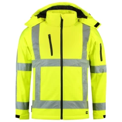 Tricorp 403003 Arbeits Warnschutz Softshelljacke RWS - EN ISO 20471, Winddicht, Atmungsactiv, Wasserabweisend, Gelb