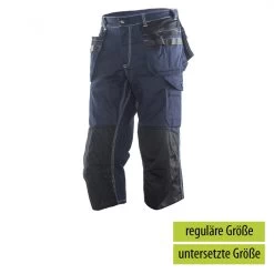 Jobman 2290 Arbeits Piratenhose Baumwolle, Reguläre Größe, Dunkelblau/schwarz