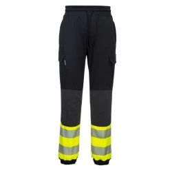 Portwest KX341 - KX3 Zweifarbige Warnschutz-Bundhose Flexi Mit Verstärktem Kniebereich, Reguläre Größe, Gelb-Schwarz