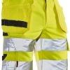 Jobman 2205 Arbeits KURZE HOSE HI-VIS MIT HÄNGETASCHEN, Reguläre Größe, Gelb -Arbeitsschutzkleidung Geschäft 1F3055A8 EB60 0C5F 6B31 BBD13102FB96
