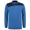 Tricorp 302004 Arbeits Sweatshirt Polokragen Bicolor Quernaht, Royalblau-Marine