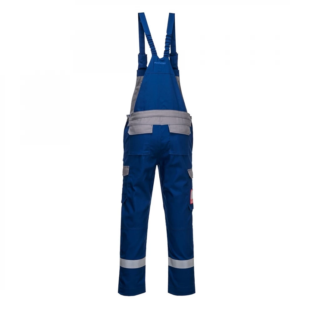 Portwest FR07 - Zweifarbige Flammendhemmende Arbeitslatzhose Mit Verstärktem Kniebereich, Antistatisch, Reguläre Größe, Royalblau 4 Portwest FR07 - Zweifarbige Flammendhemmende Arbeitslatzhose Mit Verstärktem Kniebereich, Antistatisch, Reguläre Größe, Royalblau – Bild 2