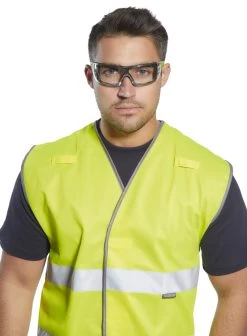 Portwest PS11 - Tech Look Plus Sicherheitsbrille Mit Schutz Vor Stößen Und Staub, Metallfrei (12 Stücke In Paket), Klar -Arbeitsschutzkleidung Geschäft 269D01B9 490D B7BE AC38 3DCA434A2099