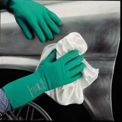 SHOWA 727 Sicherheitshandschuhe Mit Beschichtung Aus Nitril, Chemikalienresistent (12 Paare In Paket), Hellgrün -Arbeitsschutzkleidung Geschäft 2A667ADE BD2E 3EA3 CF73 DFD57D716953