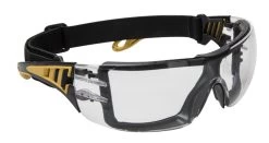 Portwest PS09 - Impervious Tech Schutzbrille Mit Schutz Gegen UV-Strahlen, Stoßfest, Metallfrei (12 Stücke In Paket), Klar