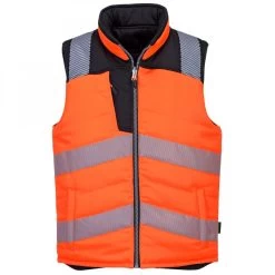 Portwest PW374 - PW3 Warnschutz-Weste Aus Polyester Und Baumwolle, Reflektierend, Wendbar, Orange-Schwarz