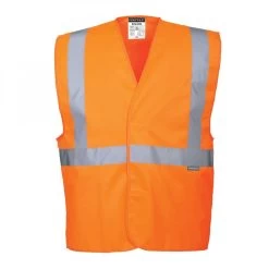 Portwest C472 - Warnschutz-Weste Aus Polyester, Reflektierend (10 Stücke In Paket), Orange