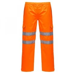 Portwest S597 - Warnschutzhose Extreme Mit Reflexstreifen, Cargotaschen, Wind- Und Wasserdicht, Reguläre Größe, Orange