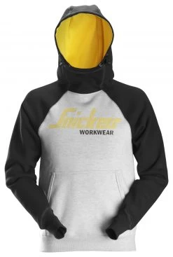 Snickers 2889 Logo Arbeitshoodie, Schwarz-Grau