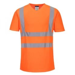 Portwest S179 - T-Shirt Mit V-Ausschnitt Und Mesh-Einsätzen, Orange