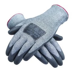 Showa DURACoil 546 Schnittschutzhandschuhe Aus HPPE Mit Beschichtung Aus Polyurethanschaum, Atmungsaktiv (10 Paare In Paket), Grau