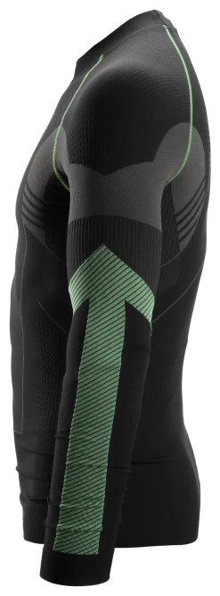 Snickers 9425 Nahtloses Langarmhemd, Schwarz-Grau -Arbeitsschutzkleidung Geschäft 3D046F37 2A3B 5E64 6F10 0DB7C5BCBF10