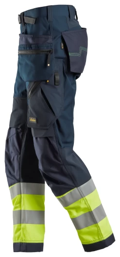 Snickers 6931 High-Vis-Arbeitshose+ Mit Holstertaschen, Warnschutzklasse 1, Reguläre Größe, Blau-Gelb -Arbeitsschutzkleidung Geschäft 3D0CB8C6 F7B0 757C 07D1 997AD7CF40BD