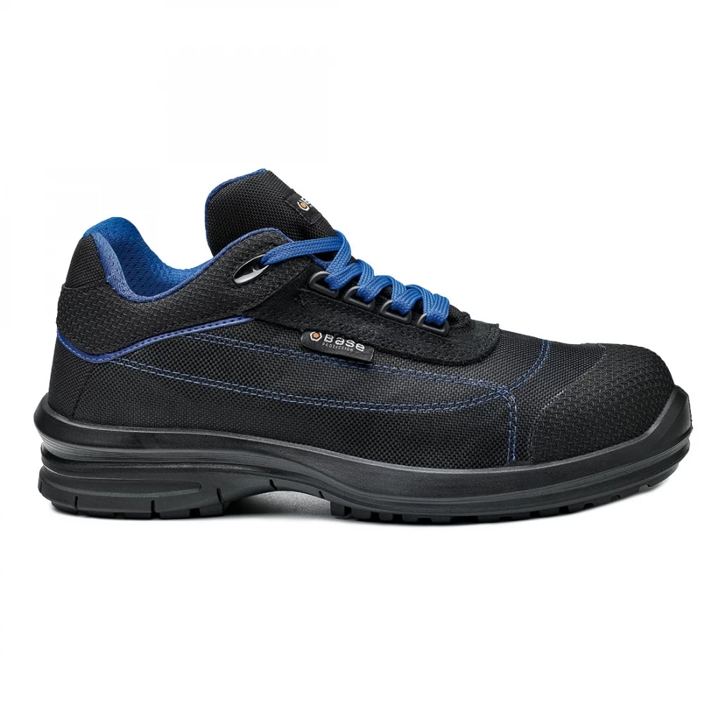 BASE B0952 - Pulsar S1P SRC SICHERHEITSHALBSCHUHE AUS MIKROFASER, METALLFREI, Schwarz-Blau 3 BASE B0952 - Pulsar S1P SRC SICHERHEITSHALBSCHUHE AUS MIKROFASER, METALLFREI, Schwarz-Blau