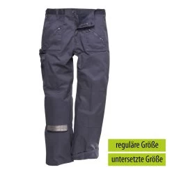 Portwest C387 - Arbeitshose Action - Gefüttert, Verstärkter Kniebereich, Reißverschlusstaschen, Reguläre Größe, Marine