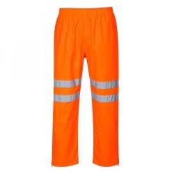 Portwest RT61 - Atmungsaktive Warnschutz-Bundhose Mit Reflexstreifen, Wasserdicht, Reguläre Größe, Orange