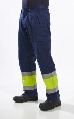 Portwest MV26 - Warnschutzhose Flamm- Und Hitzebeständig, Reflektierend, Antistatisch, Reguläre Größe, Gelb-Marine -Arbeitsschutzkleidung Geschäft 4370A8BF C5F6 7FDC 1B0C DB1D53754ED6