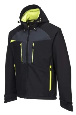 Portwest DX474 - DX4 Arbeits Softshelljacke Mit Reflektirenden Biese Und Kapuze, Atmungsaktiv, Schwarz -Arbeitsschutzkleidung Geschäft 43F36BC5 3A54 E4AC CA31 E595638A32F6