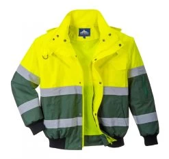 Portwest C565 - X Warnschutz 3-in-1 Pilotenjacke Aus Polyester Mit Schutz Gegen Kälte, Reflektierend, Wasserdicht, Gelb-Gruen -Arbeitsschutzkleidung Geschäft 4650DE0A 89FA A497 B1CC 3B89018DC295