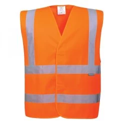 Portwest C470 - Warnschutz-Weste Aus Polyester Mit Reflexstreifen Und Klettverschluss (10 Stücke In Paket), Orange