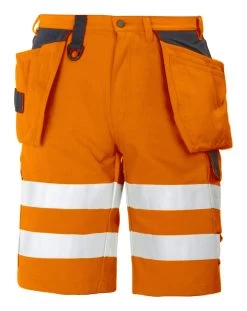 ProJob 6503 Arbeits Warnschutz SHORTS EN ISO 20471 KLASSE 2/1, Reguläre Größe, Orange/schwarz