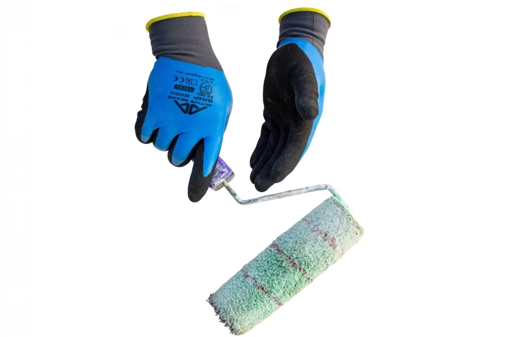 Active Gear Active GRIP G1150 Arbeitshandschuhe Aus Polyester Mit Beschichtung Aus Latex (120 Paare In Karton), Schwarz-Blau 6 Active Gear Active GRIP G1150 Arbeitshandschuhe Aus Polyester Mit Beschichtung Aus Latex (120 Paare In Karton), Schwarz-Blau – Bild 4