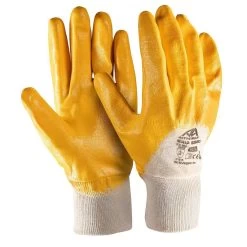 Active Gear Active GRIP G3580 Arbeitshandschuhe Aus Baumwolle Mit Beschichtung Aus Nitril (120 Paare In Karton), Gelb