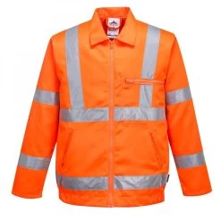 Portwest RT40 - Warnschutz-Shell-Jacke Aus Polyester/Baumwolle, Reflektierend, Orange