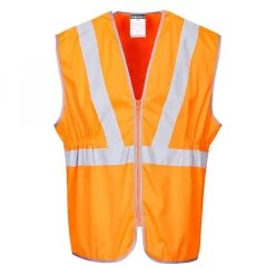 Portwest RT20 - Lange Warnschutz-Weste Aus Polyester, RIS, Reflektierend (5 Stücke In Paket), Orange