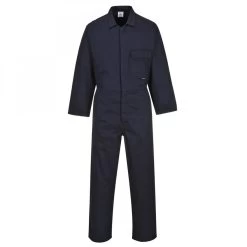 Portwest C806 - Arbeits Overall Aus Baumwolle Mit Druckknopfleiste (3 Stücke), Reguläre Größe, Marine