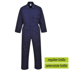 Portwest C802 - Standard Arbeits Overall Aus Polyester/Baumwolle Mit Drockknopfleiste, Reguläre Größe, Marine