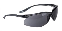 Portwest PW14 - Leichte Sicherheitsbrille Mit Gekrümmten Gläser Und UV-Schutz (12 Stücke In Paket), Rauch