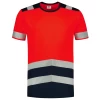 Tricorp 103006 Arbeits Warnschutz T-Shirt Bicolor Atmungsaktiv, Rot-Ink