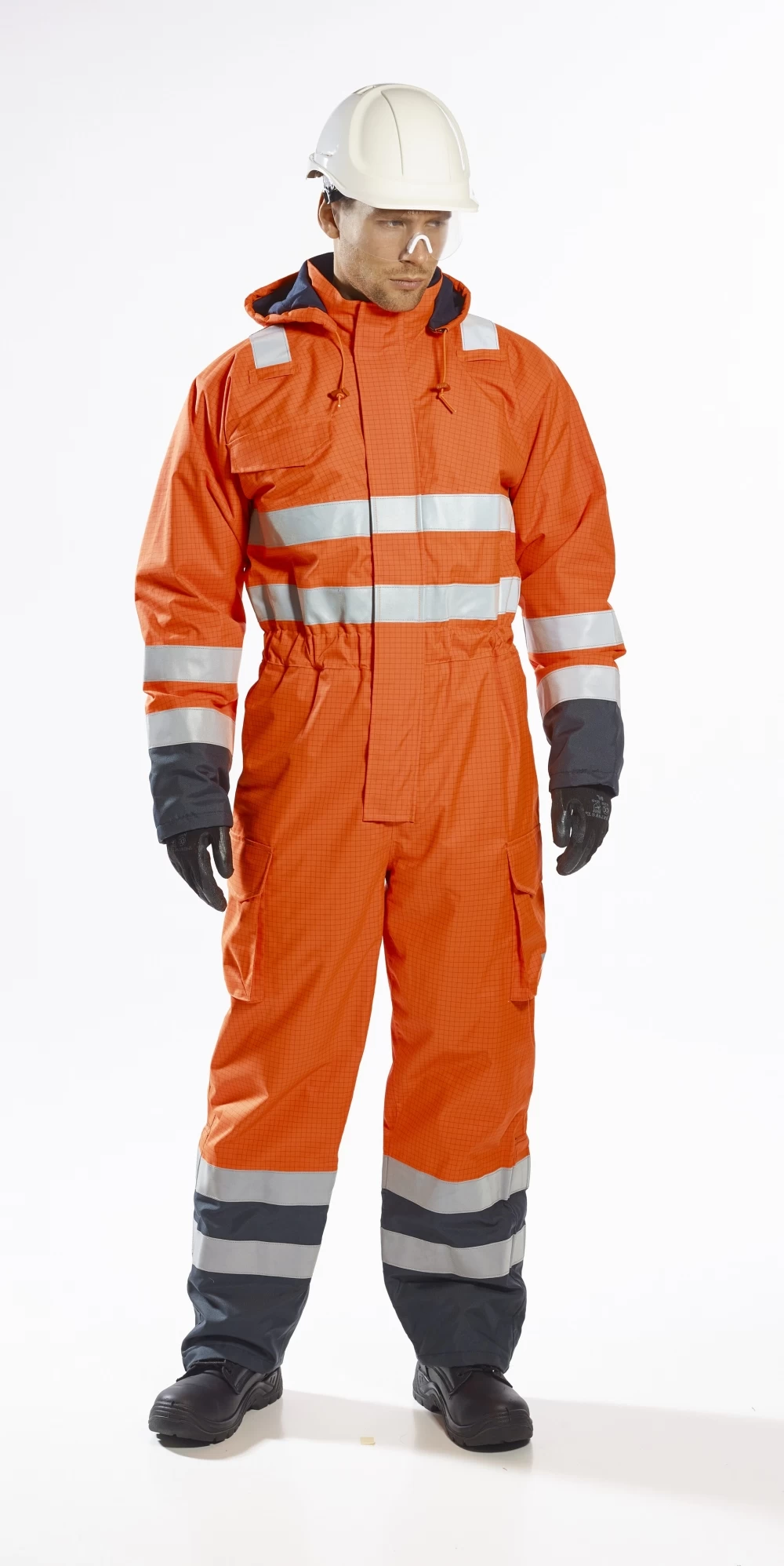 Portwest S775 - MultiNorm-Warnschutz-Overall - Flammhemmend, Reflektierend, Elektrostatisch, Wasserdicht, Atmungsaktiv, Reguläre Größe, Orange-Marine 4 Portwest S775 - MultiNorm-Warnschutz-Overall - Flammhemmend, Reflektierend, Elektrostatisch, Wasserdicht, Atmungsaktiv, Reguläre Größe, Orange-Marine – Bild 2