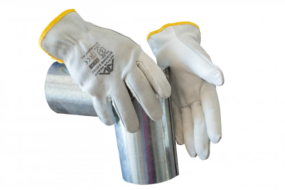 Active Gear Active STRONG S6130 Schutzhandschuhe Aus Kalbsleder (120 Paare In Karton), Weiß 6 Active Gear Active STRONG S6130 Schutzhandschuhe Aus Kalbsleder (120 Paare In Karton), Weiß – Bild 5