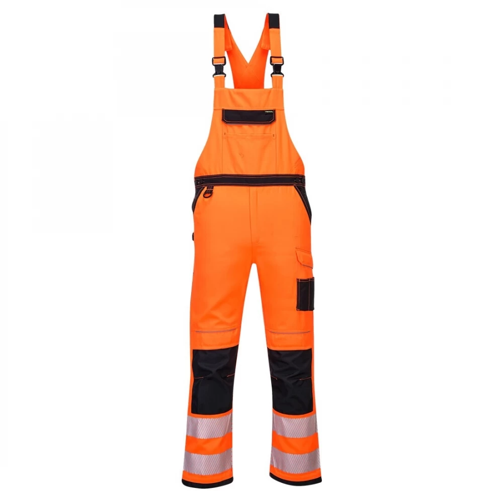 Portwest PW344 - PW3 Warnschutz-Latzhose Aus Polyester/Baumwolle Mit Knieschutz, Reflexstreifen, Taschen, Reguläre Größe, Orange-Schwarz 3 Portwest PW344 - PW3 Warnschutz-Latzhose Aus Polyester/Baumwolle Mit Knieschutz, Reflexstreifen, Taschen, Reguläre Größe, Orange-Schwarz