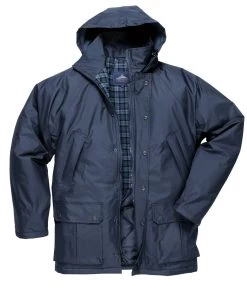 Portwest S521 Arbeits Parka Jacke, Gefüttert, Wasserdicht, Atmungsaktiv, Marine
